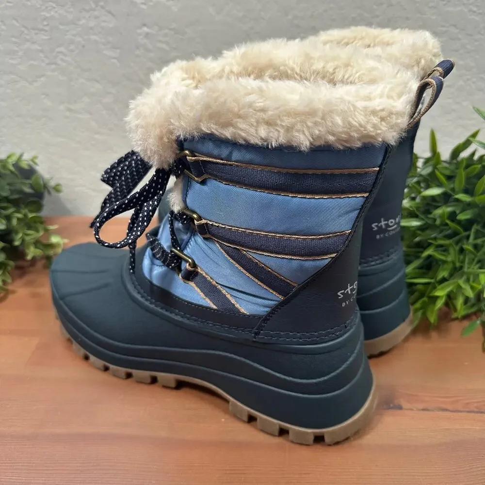 Storm by Cougar Fresno Fjord Waterproof Mid Winter Boots Navy Size 7